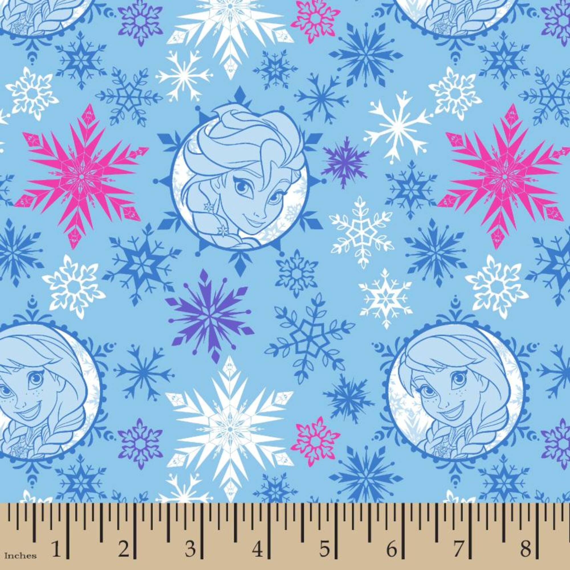 Disney® Frozen Sisters Papercut Badges Toss Quilting Cotton Fabric